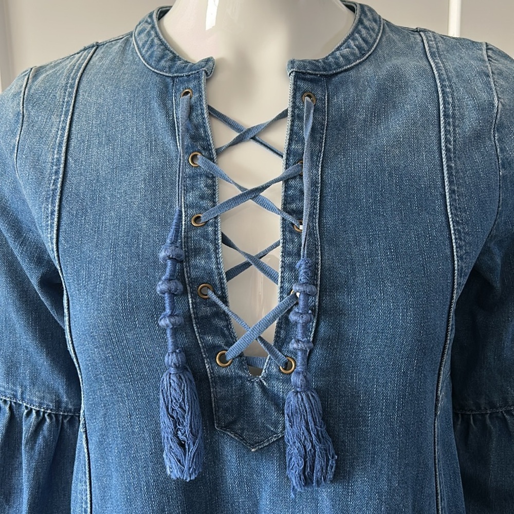 Ulla Johnson Denim Dress w/Pockets - Picture 8 of 16